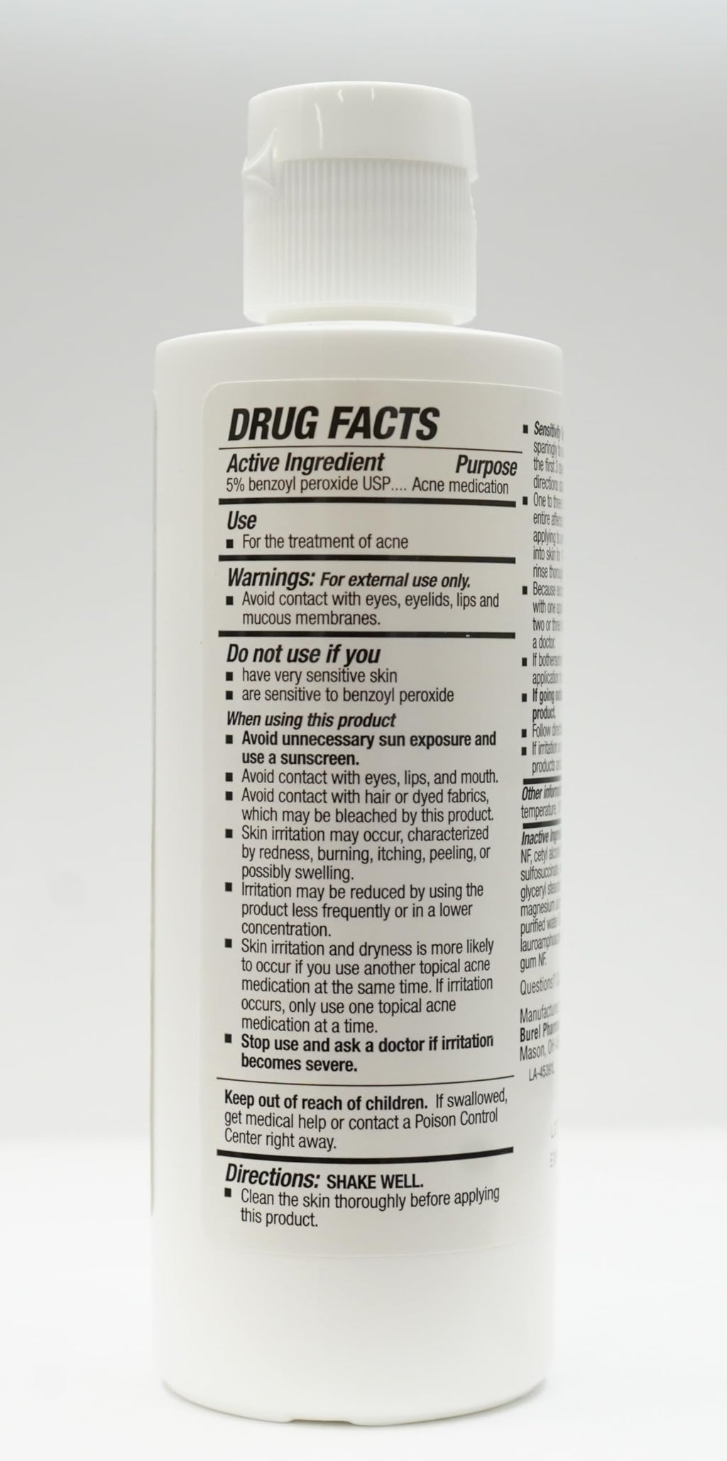 Benzoyl Peroxide Topical Face Wash 5% Acne Medication 5oz, 1 Count (Pack of 1)
