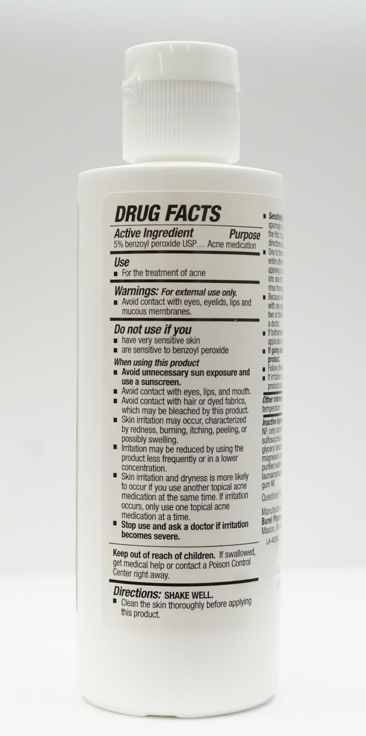 Benzoyl Peroxide Topical Face Wash 5% Acne Medication 5oz, 1 Count (Pack of 1)