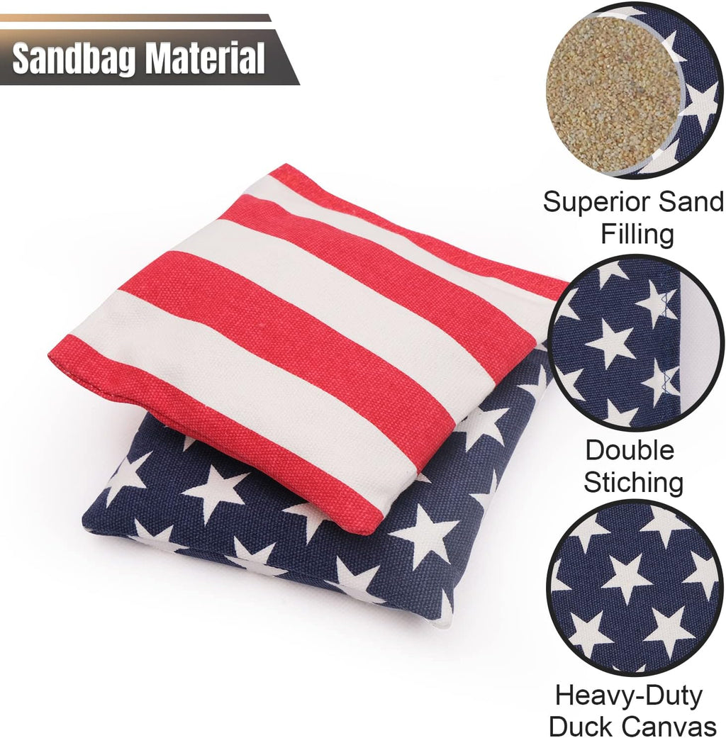 Cornhole Set 4x2 and 3X2 Regulation Size Corn Holes Sets with Carrying Bags & 8 Bean Bags Cornhole Boards Bean Toss