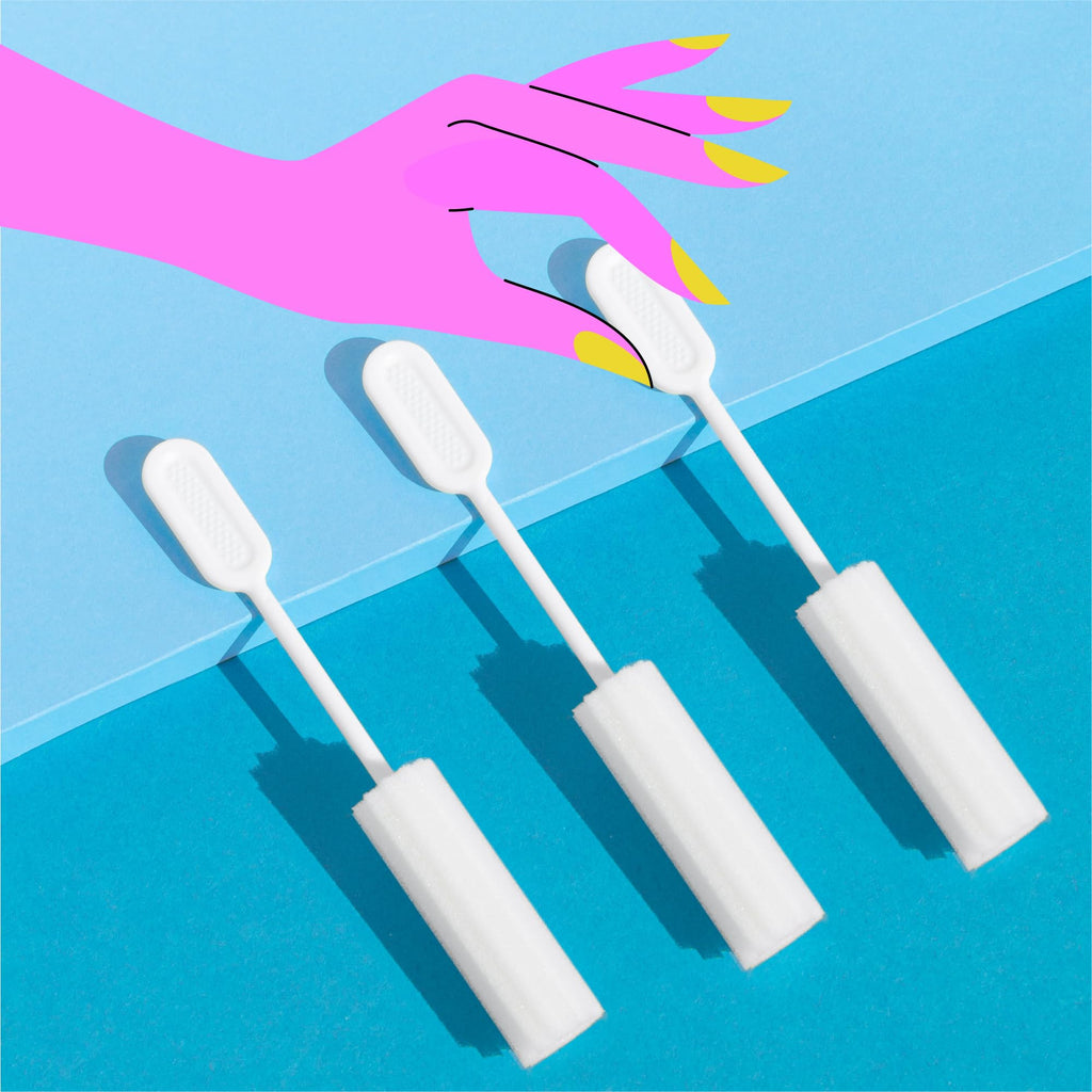 Swizzle Sticks, 25-Pack - Soft Absorbent Post-Intimacy Sponges