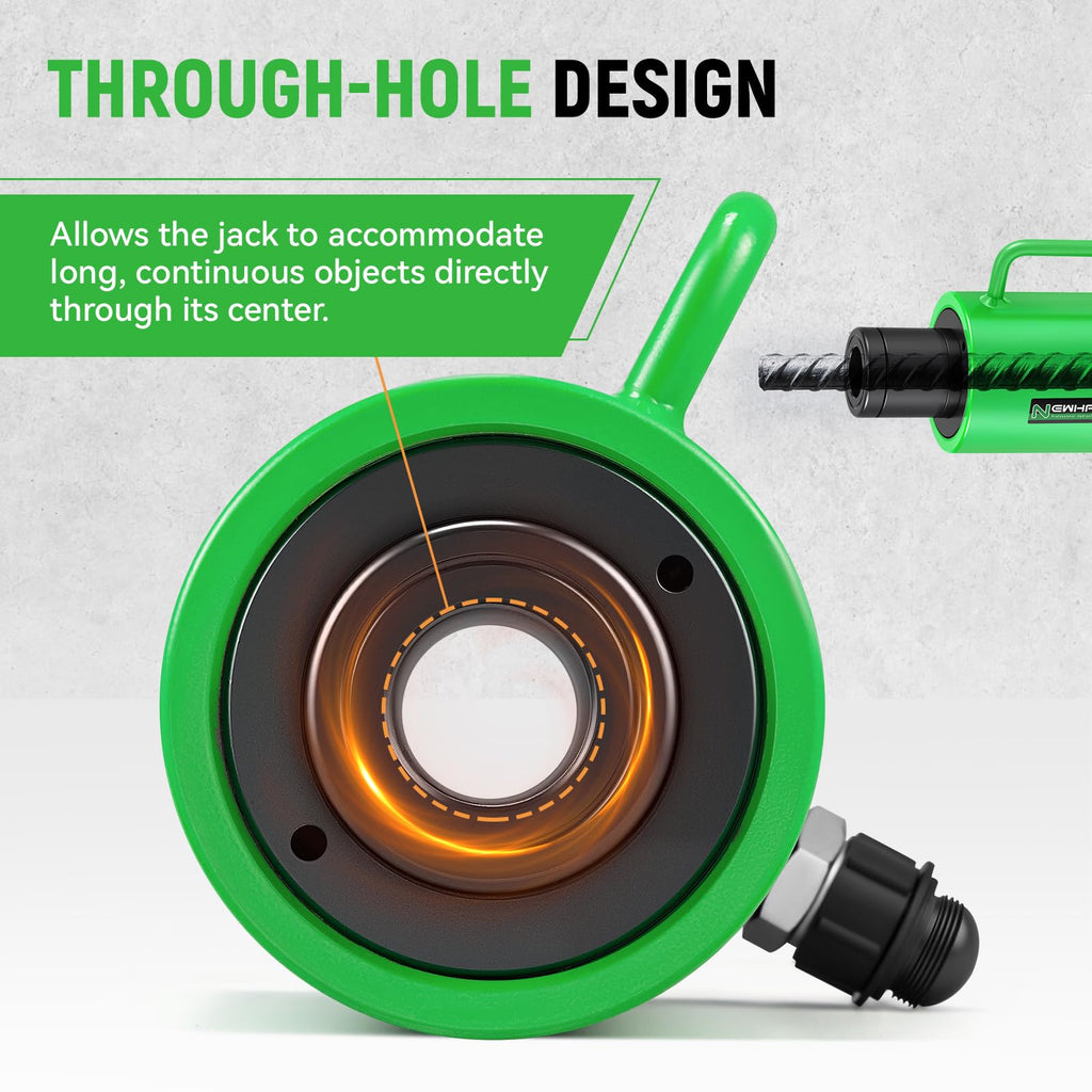 Newhai 30T Hollow Hydraulic Cylinder Jack, 2" Stroke Porta Power Ram