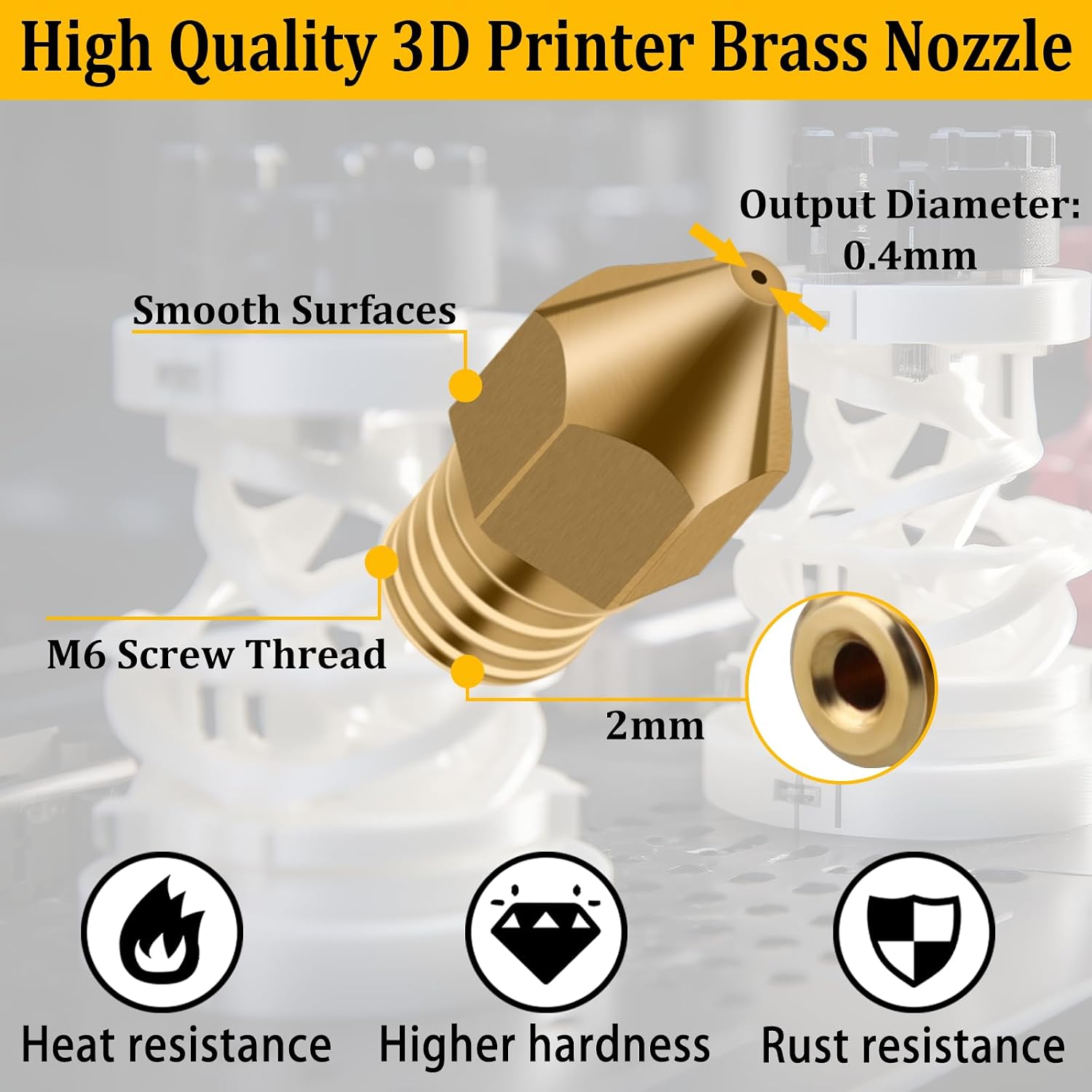 Ender 3 Nozzles 0.4MM,20Pcs 3D Printer Brass Hotend Nozzles with 16Pcs 3D Printer Nozzle Cleaning Kit,3D Printer Toos