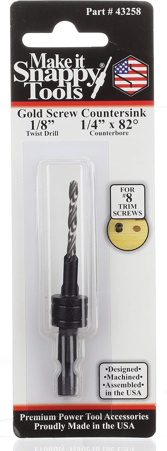 Make it Snappy Tools 1/8 Inch x 1/4 Inch Trim-Screw Countersink #43258