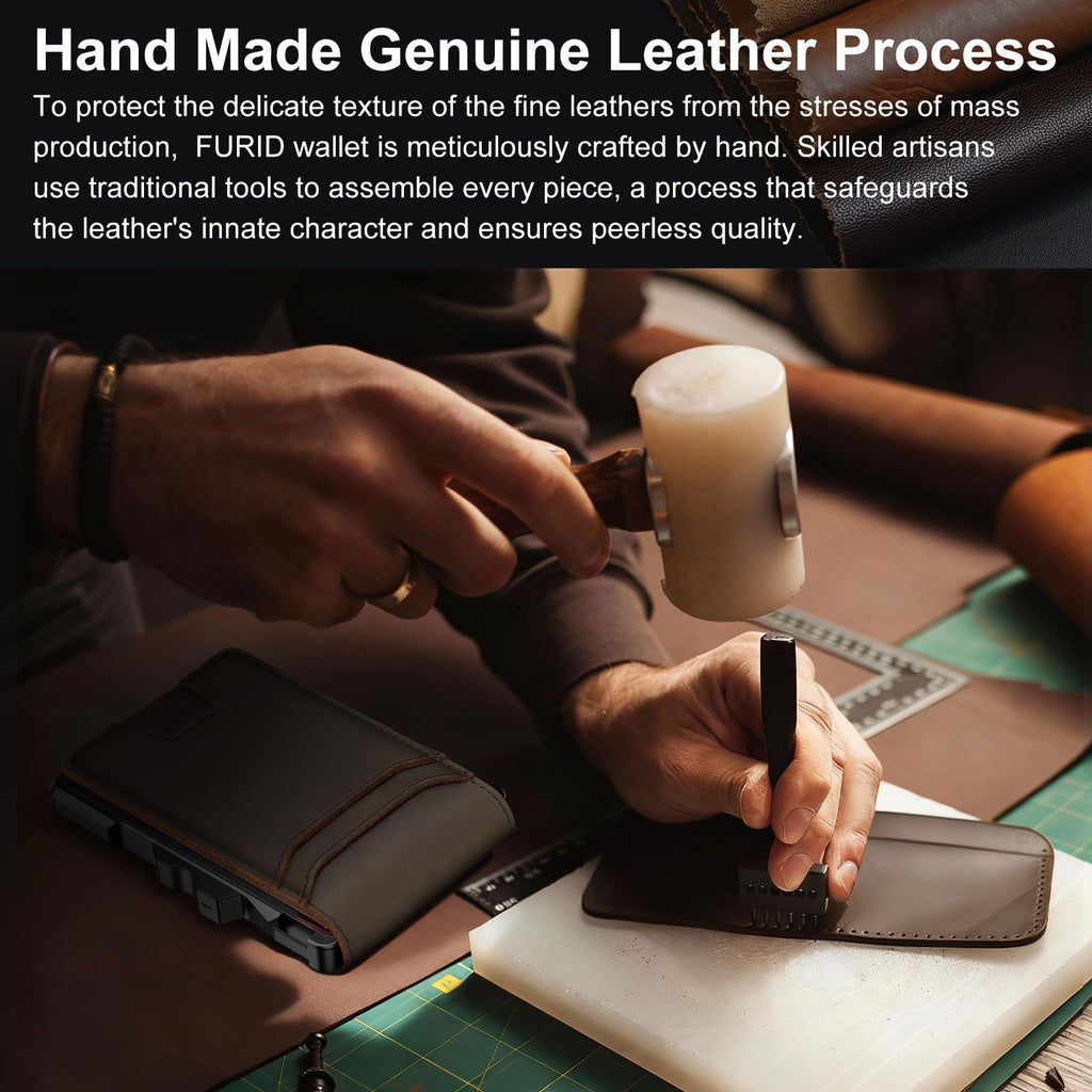 Genuine Leather Wallet for Men: Slim RFID Smart Minimalist Wallet