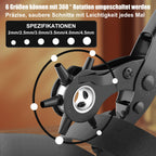 Leather Hole Punch for Belt, Diyife Revolving Punch Plier Kit, 6 Hole Sizes