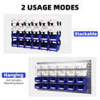 24 Packs Stackable Storage Bins, 5" x 4" x 3" Organizer Bins