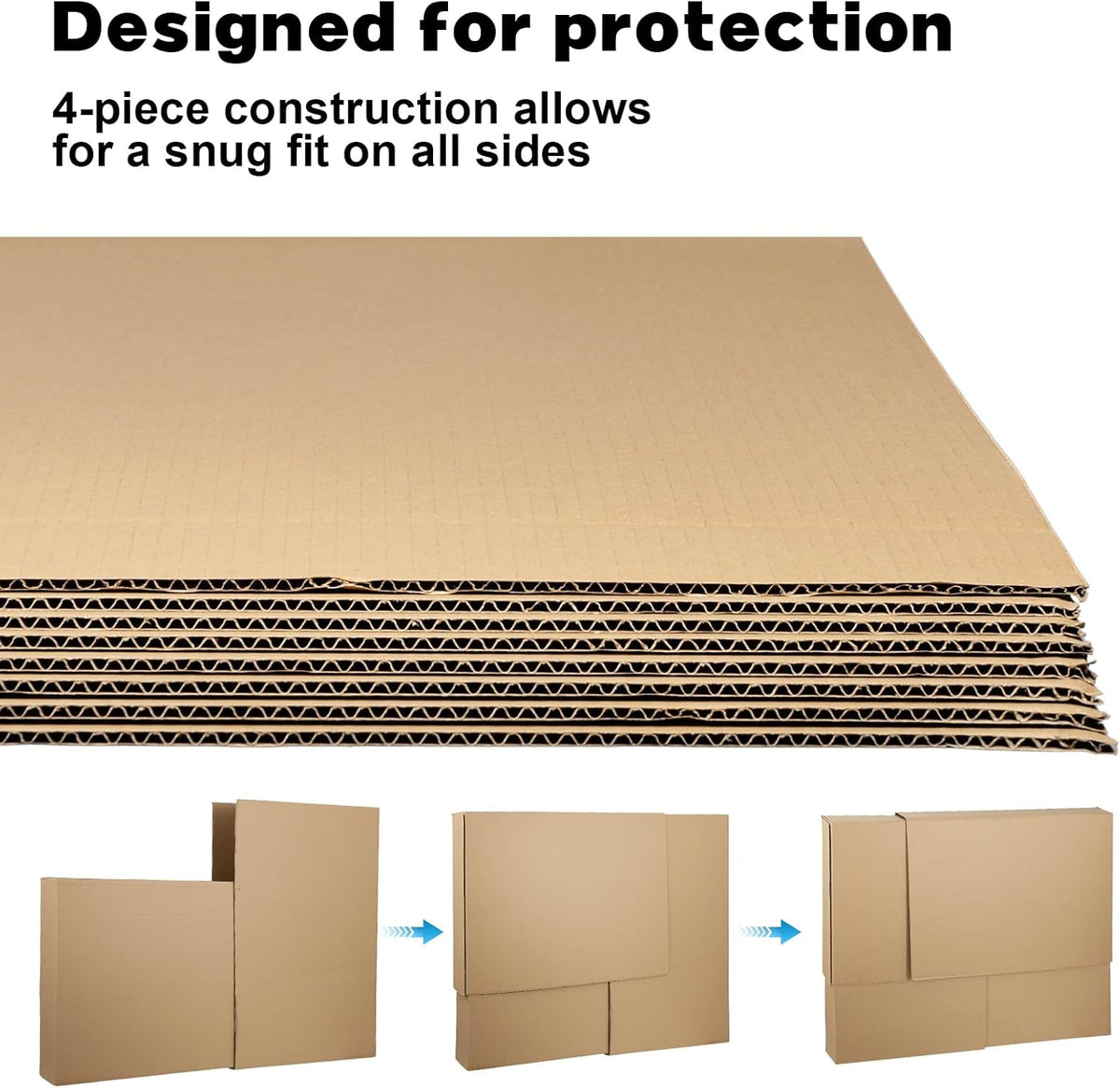 2 Sets TV Moving Box Adjustable Up to 62" TV，Picture/Paint/Mirror moving Boxes for Protecting Screen,Cardboard