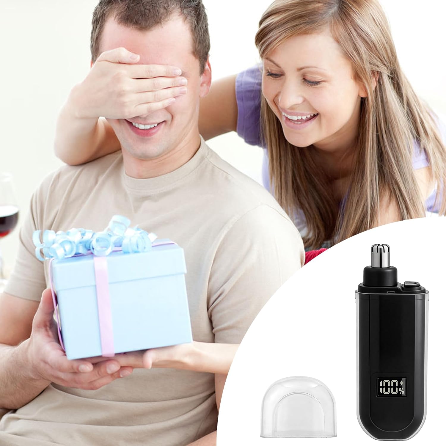 Portable LED Dsiplay Nose and Ear Trimmer Clipper for Men Women,2026 Professional Nose Hair Trimmer with Powerful