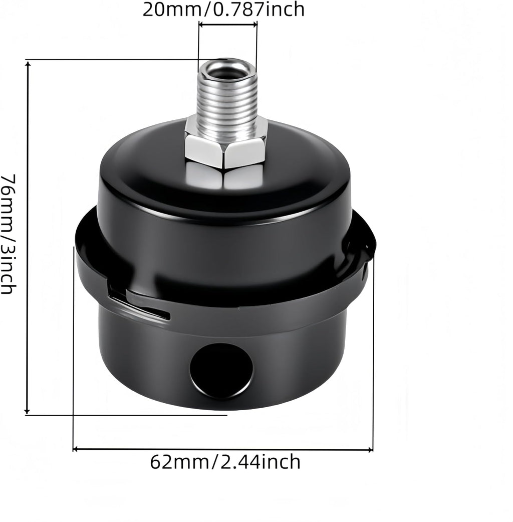 3/4”Thread Air Compressor Intake Filter Silencer,20mm Metal Sound Muffler