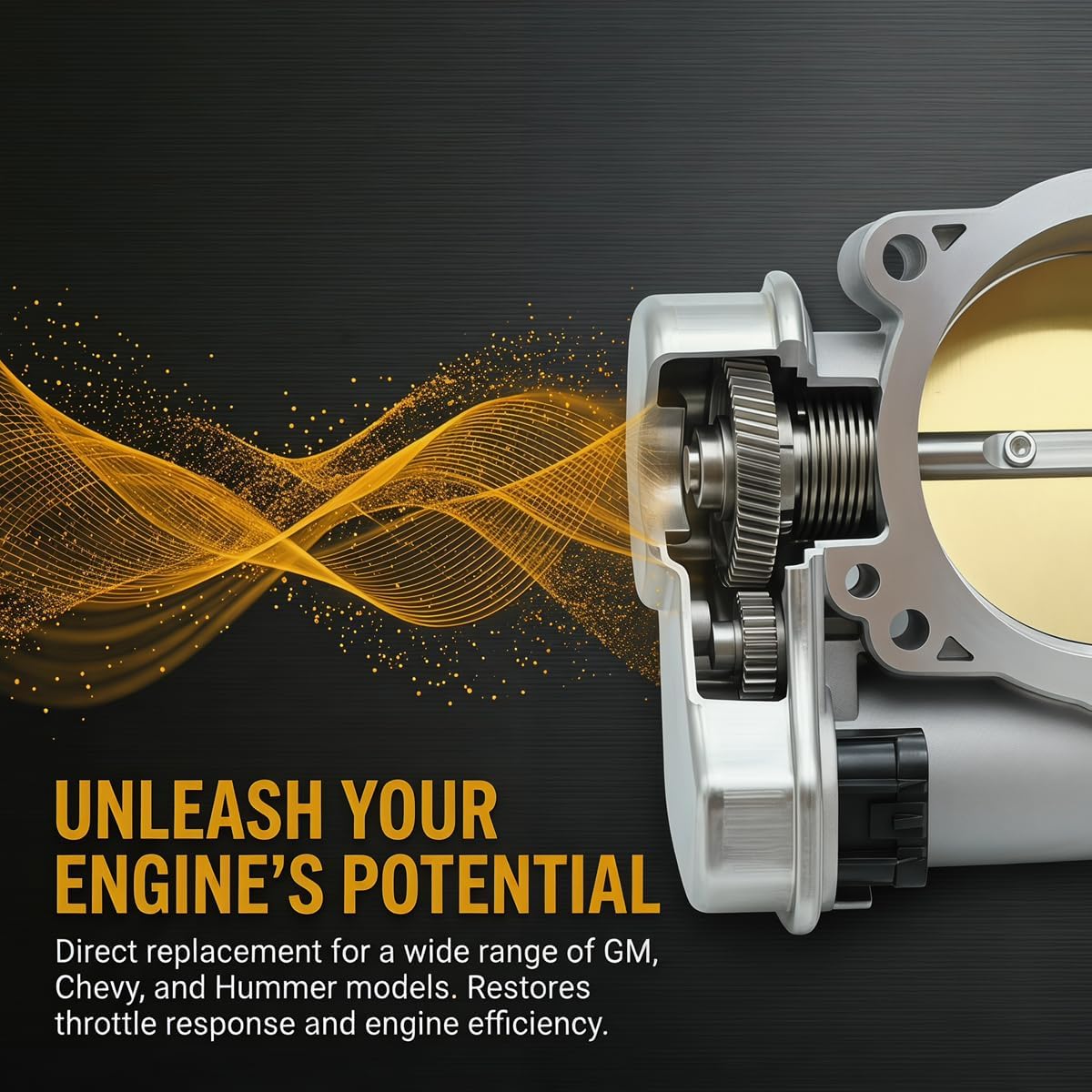 S20006 Electronic Throttle Body Fits for 03-06 Cadi-llac Escalade/Chevy Avalanche Silverado Tahoe/G-MC Envoy Sierra 1500 Yukon, For V8 4.8L/5.3L/6.0L, Replacment TB1008 12679525 12570800