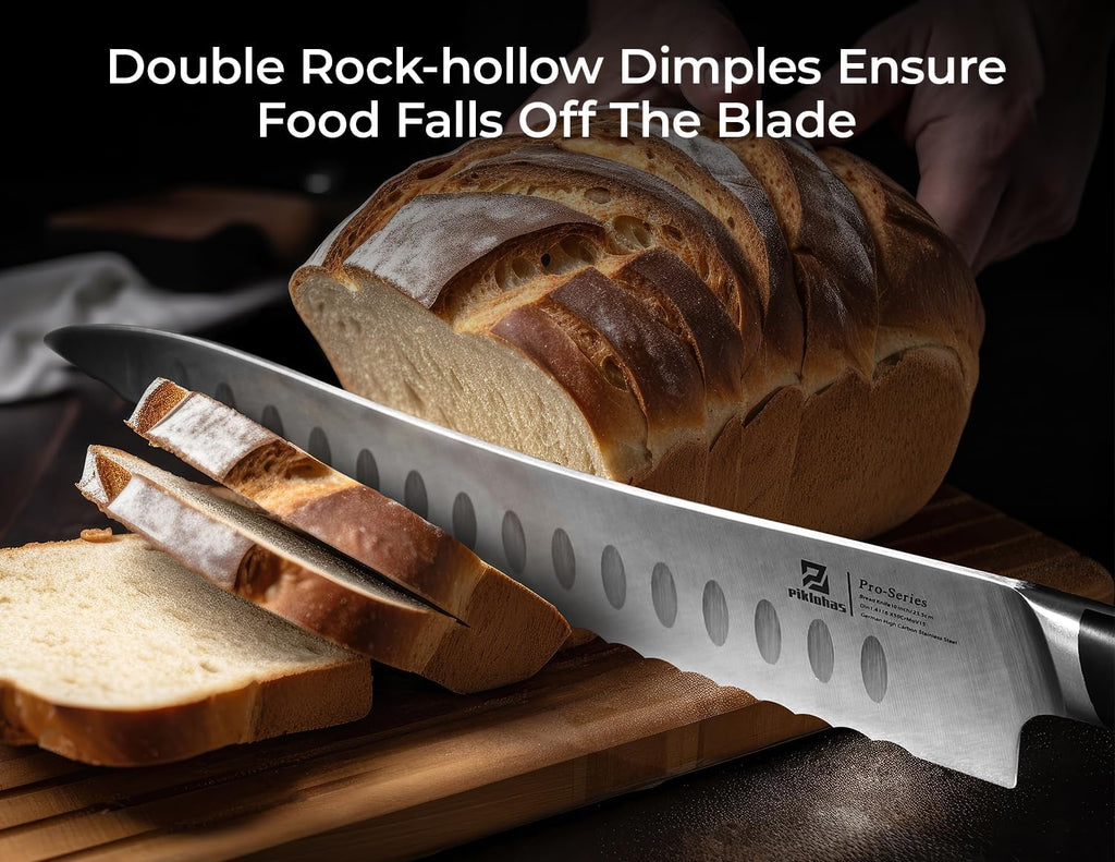 Resharpenable Bread Knife for Homemade Bread, 10 Inch