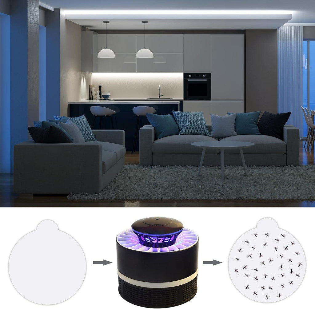 Round Insect Trap Refillable Glue Boards Sticky | Fruit Fly Trap Mosquito Fly Killer for Mosquitoes Fruit Flies Gnats