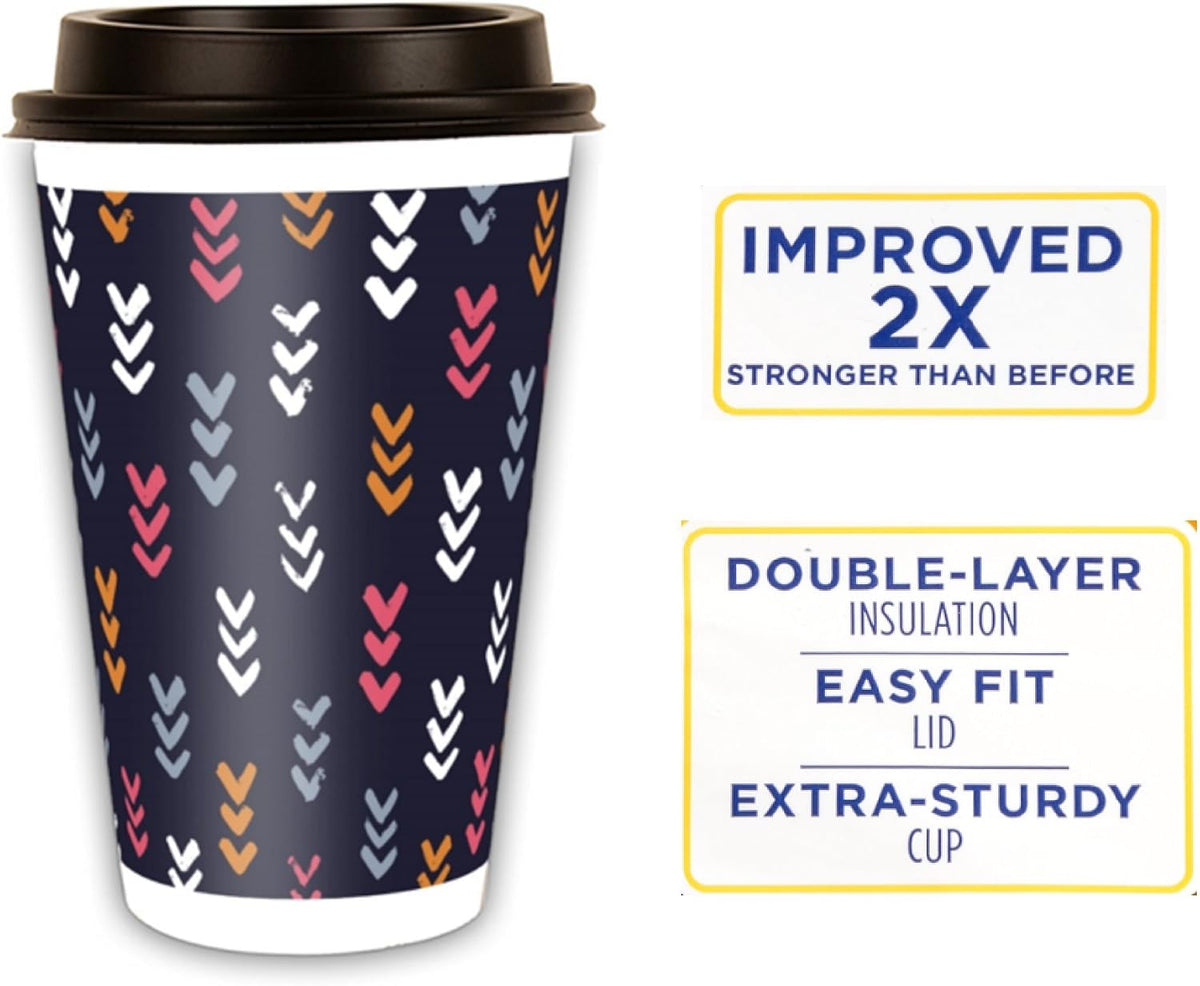 Comfort-Cup 108 Count Double-wall Hot Cups & Lids, 16 Ounce