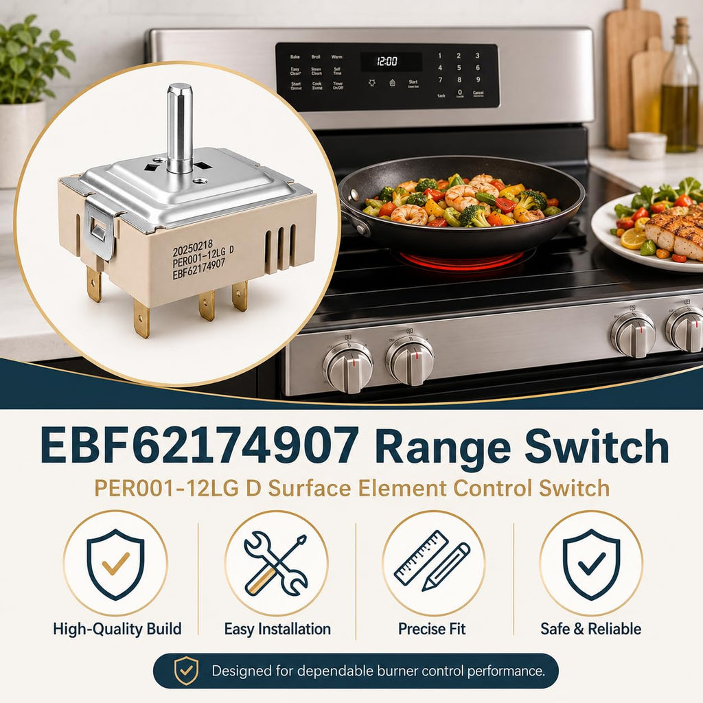 EBF62174907 Infinite Switch Compatible with LG Range Element Control
