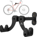 Bike Rack for Garage Wall Mount - Horizontal Bike Storage | Fits Road, Mountain & Hybrid Bikes, Adjustable Arms