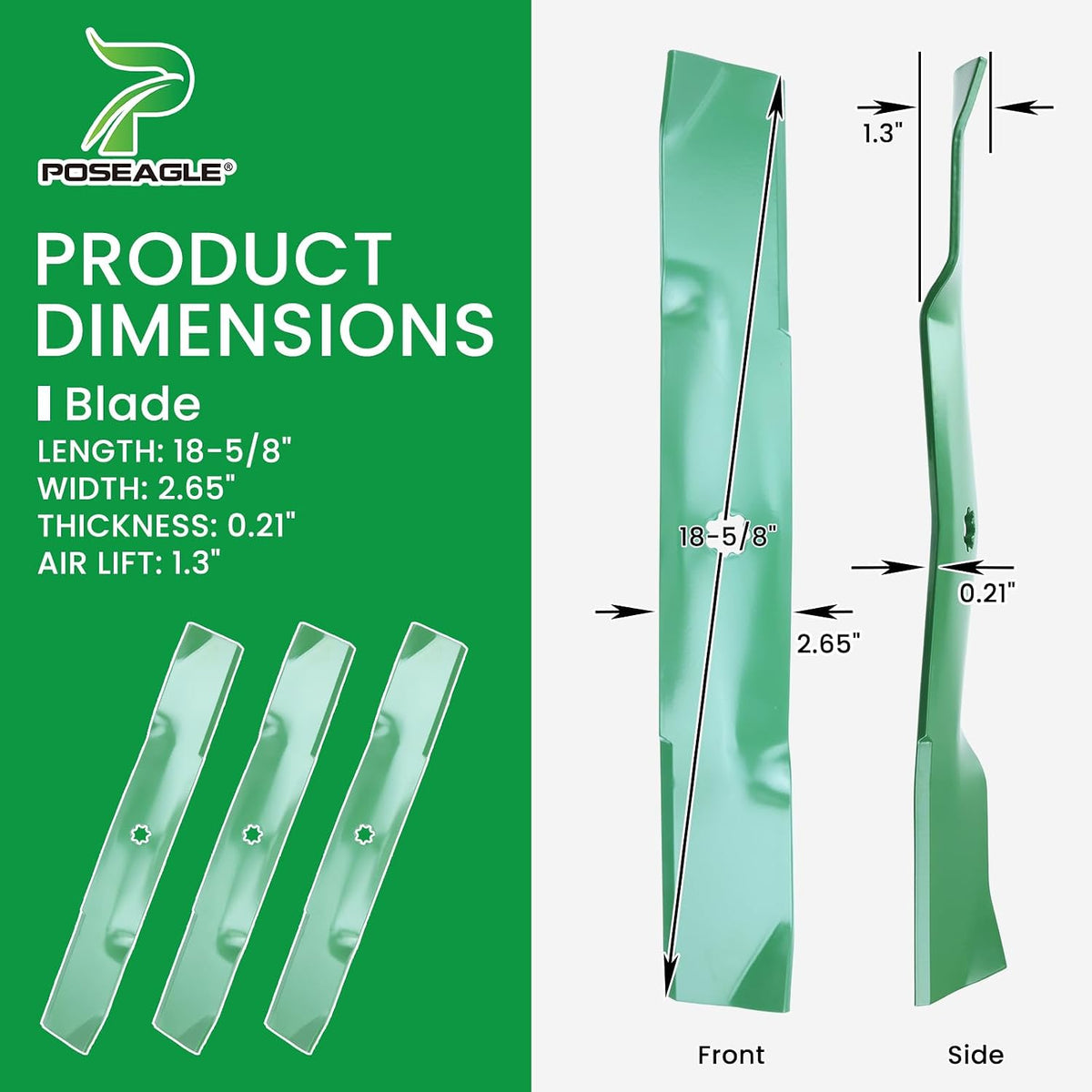 GX21380 Lawn Mower Blades for John Deere 54 inch Mower Blades