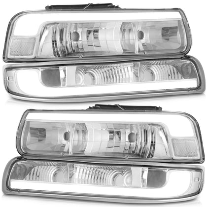 LED Headlights Assembly for 99-02 Chevy Silverado 1500 2500