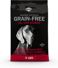 Grain Free Real Meat Recipe Premium Dry Dog Food With Real Pasture Raised Beef 5Lb