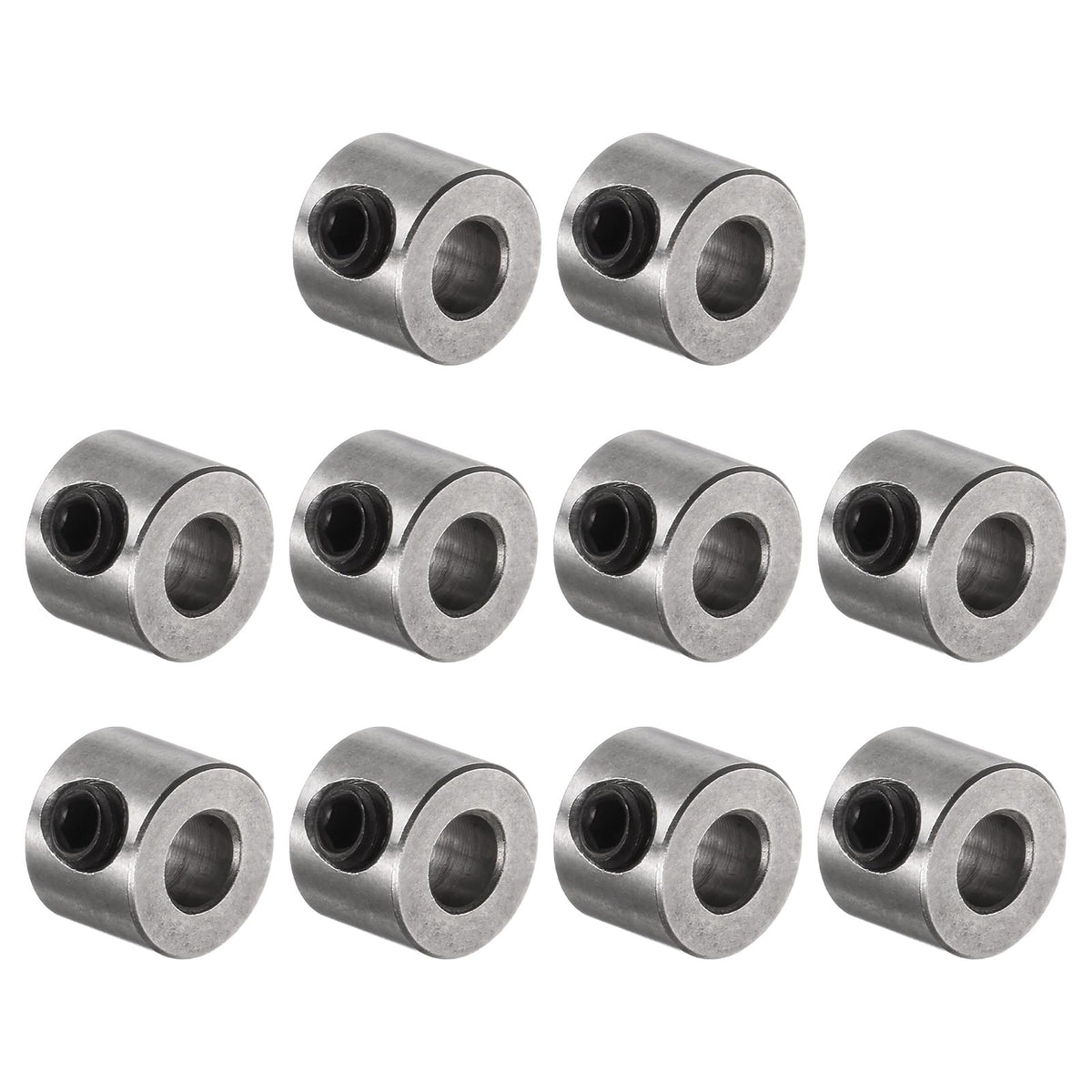 uxcell 10pcs Set Screw Shaft Collars 4mm Bore Stainless Steel
