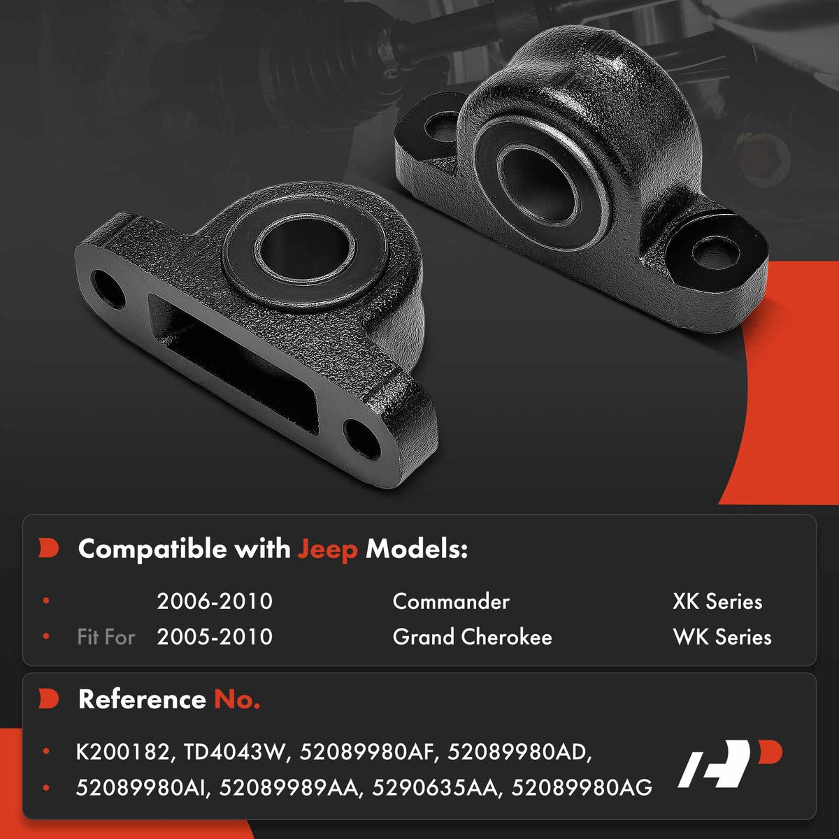 A-Premium 2PC Front Rearward Lower Control Arm Bushing Kit