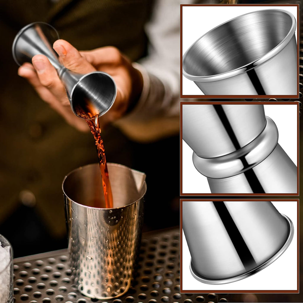 18 Pcs 2 oz 1 oz Jigger for Bartending Double Cocktail Jigger Japanese Jigger Stainless Steel Measuring Cup for Home