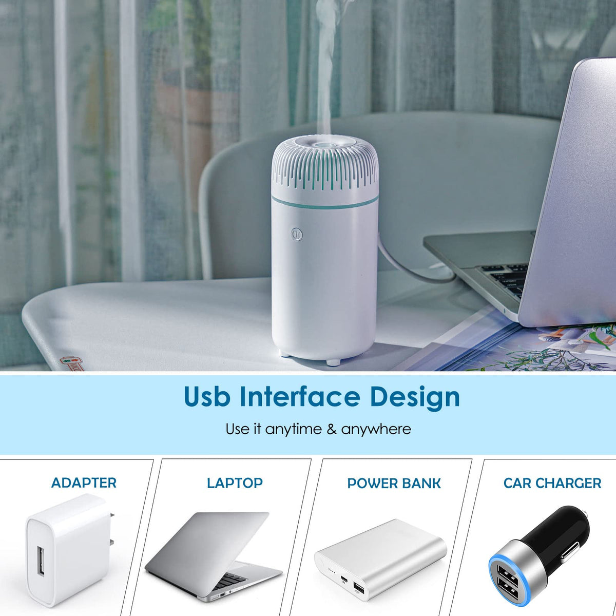 Car Diffuser Humidifier USB Aromatherapy Essential Oil Diffuser