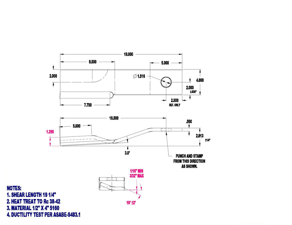 Land Pride Blade Pair, 820-547C
