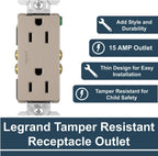 Legrand Radiant 15 Amp Tamper Resistant Decorator Outlet Nickel 1 Pack