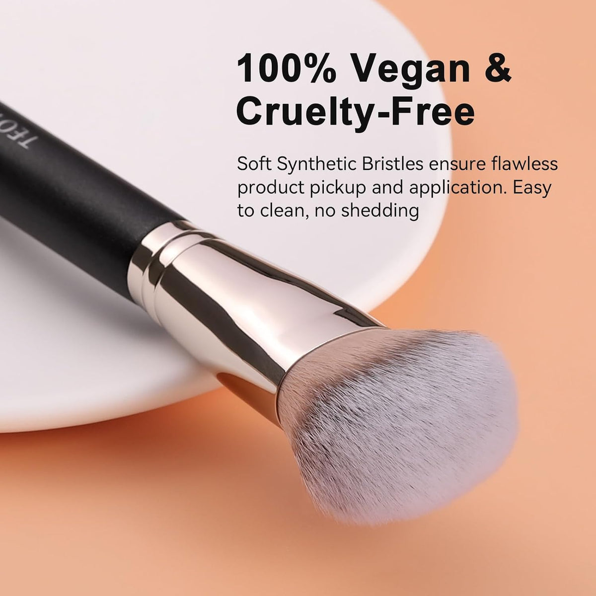 Domed Foundation Brush, Soft Dense Base Blending Stippling Brush
