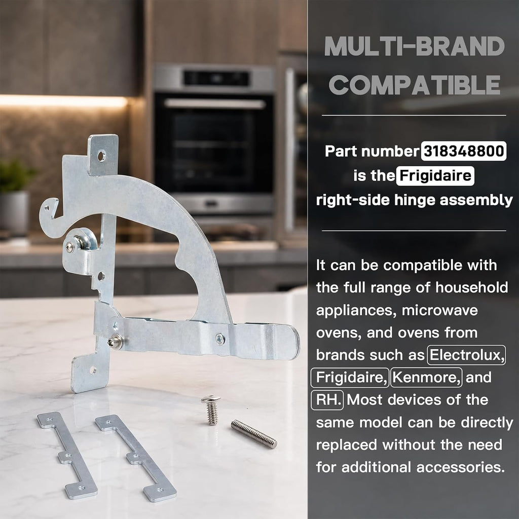 318348800 Oven Door Hinge (Right Side) – Compatible with Electrolux, Frigidaire, Kenmore, and RH Ranges/Ovens