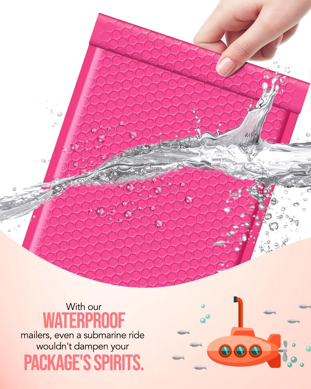 Pink Bubble Mailers 8.5x12 40 Pack, Self Seal Padded Envelopes