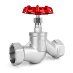 2" NPT S-Type Wye Pattern Globe Valve, Stainless Steel, Female Thread, DN50