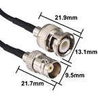 3-Pack BNC Male to Female Extension 10ft RG174 50 Ohm