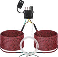 25FT Trailer Wiring Harness, 4-Pin to 5-Wire Adapter, Copper Wire
