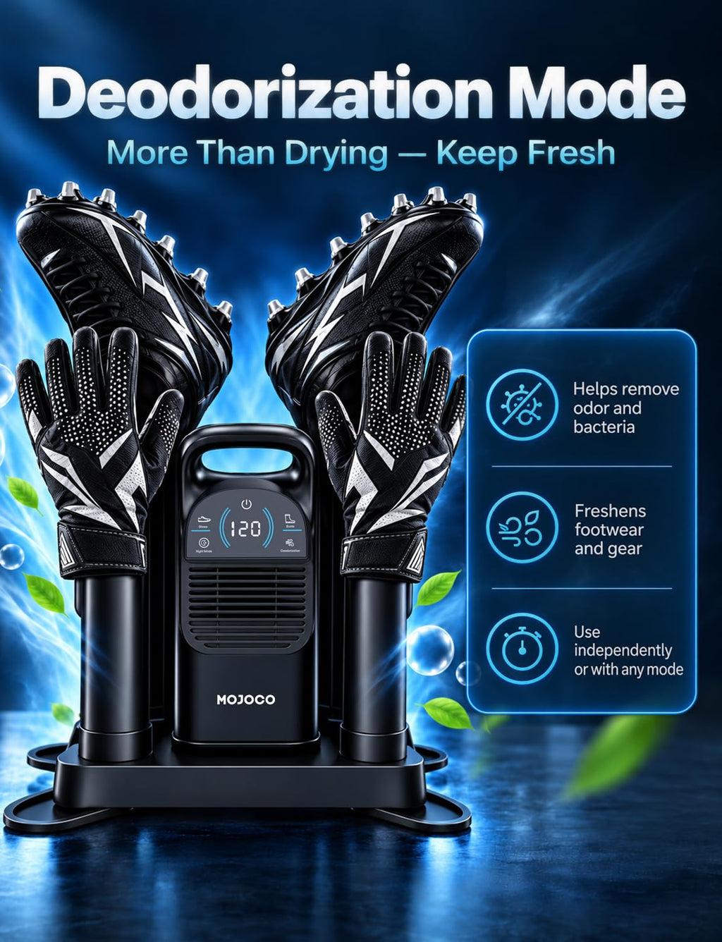 Shoe Dryer - Boot Dryer and Deodorizer for Work Boots and Gloves