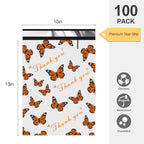 Thank You Poly Mailer 10x13 100 Pack, Butterfly Design