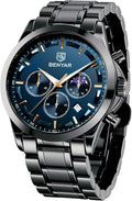 Mens Watches Analog Quartz Chronograph Waterproof Wrist Watches for Men Fashion Business Work Casual Sport Designer