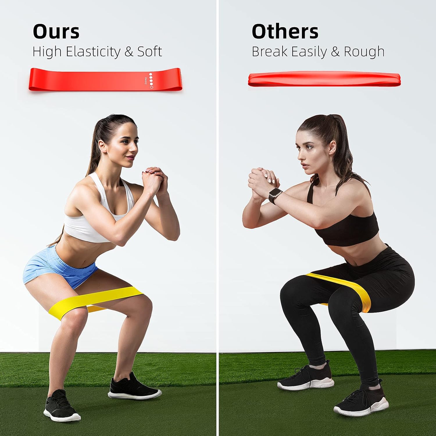 Resistance Bands for Working Out, 5-Pack Elastic Exercise Bands for Strength Training, Stretching, Workout; Home Gym