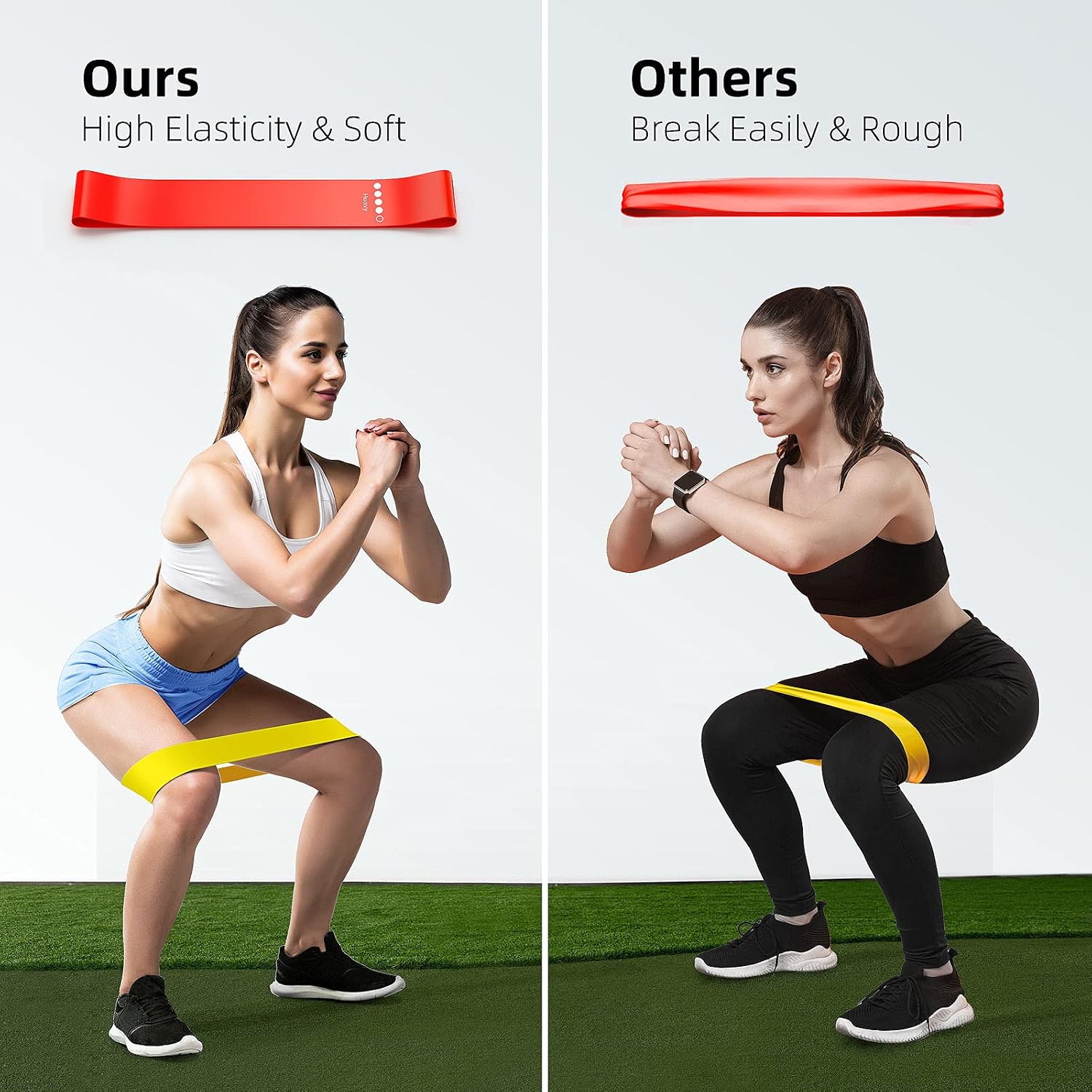 Resistance Bands for Working Out, 5-Pack Elastic Exercise Bands for Strength Training, Stretching, Workout; Home Gym