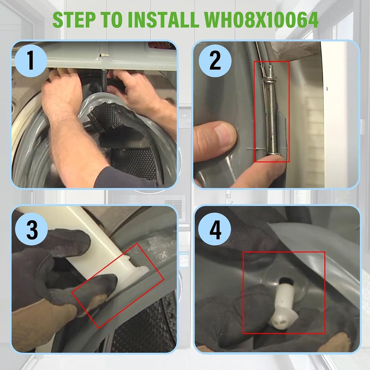 GFWH1400D0WW Washer Door Gasket Seal Fit for G.E GFW400SCM1WW GFW400SCK0WW