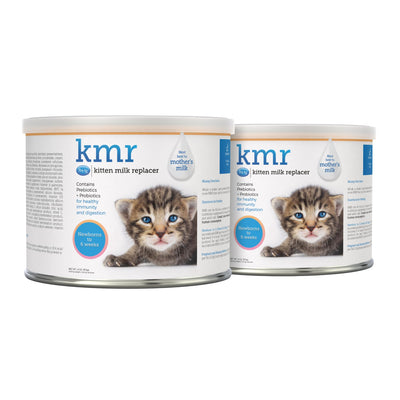 KMR Kitten Milk Replacer Powder - 6 oz, Pack of 2 - Powdered Kitten Formula with Prebiotics, Probiotics & Vitamins