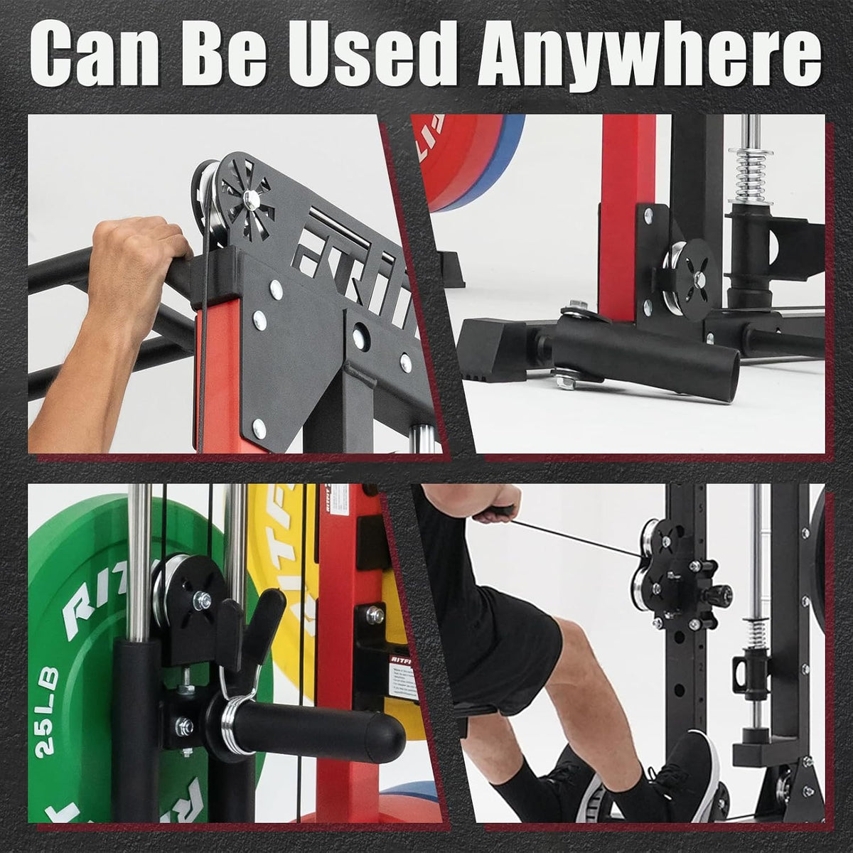 RitFit 90mm Aluminum Pulley Wheels, Power Rack Pulley Attachment