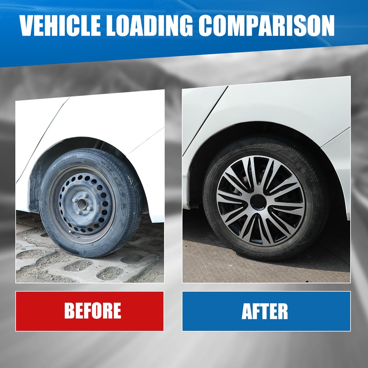 14-Inch Hubcap Wheel Cover Replacement R14 Hub Caps Universal Wheel