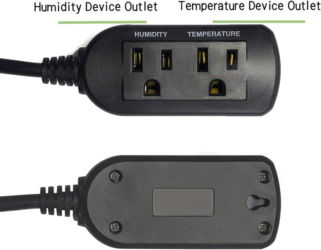 DHTC-1011 Temperature and Humidity Controller Outlet Plug in Thermostat Humidistat Reptile Humidity Controller