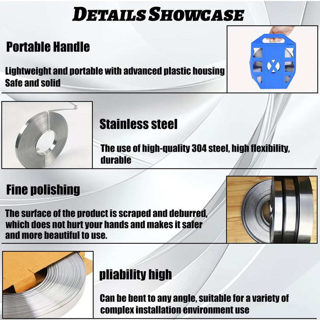 Banding Strapping Kit 304 Stainless Steel Strip Tensioner Tool