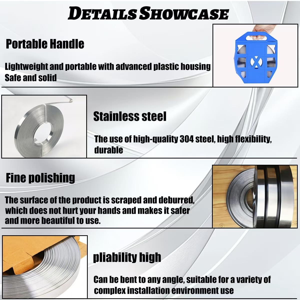 Banding Strapping Kit 304 Stainless Steel Strip Tensioner Tool