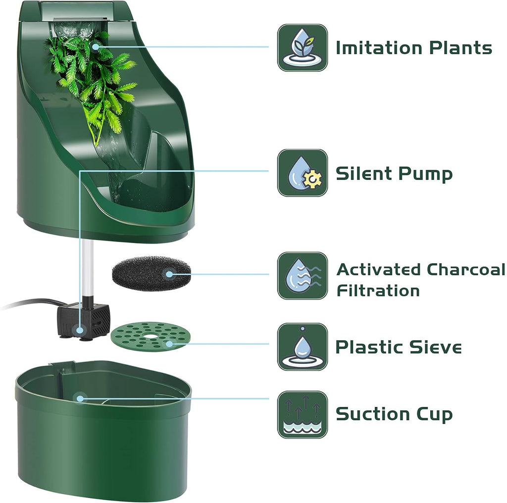 Reptile Chameleon Cantina Drinking Fountain Water dripper Comes with Feeding Tongs and Frosted Tweezer for Lizard