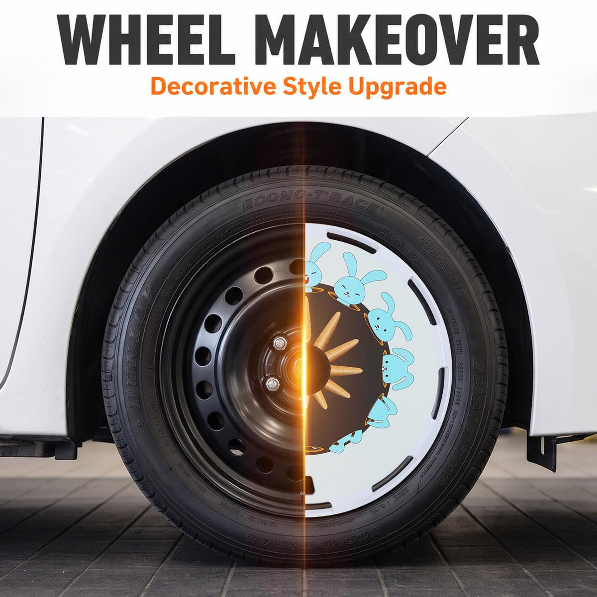 Universal 14 Inch Hubcaps Replacement, Aero disc Full Coverage Wheel Covers
