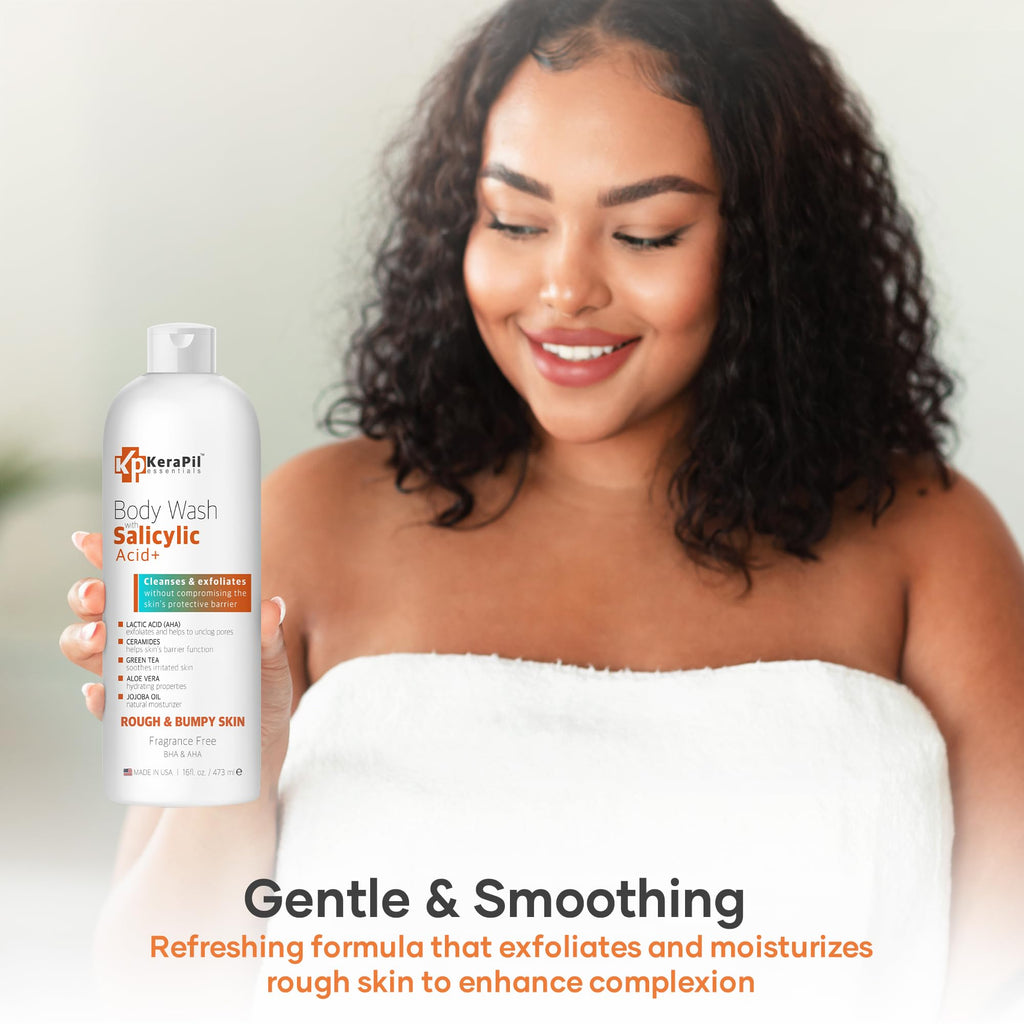 Exfoliating Body Wash with Salicylic Acid, Unscented, 16 fl oz