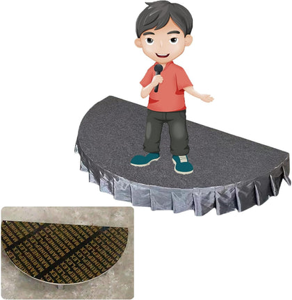 Portable Stage Heavy Duty Half Circle Stage Platform Stand, Kids Speeches Classroom Stages for Event Organizers, 3.3'